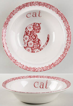 Calico Red Pet Bowl