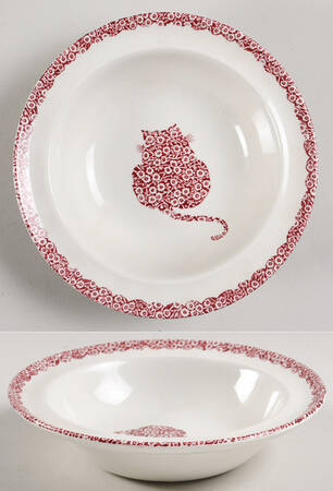 Calico Red Child's Bowl