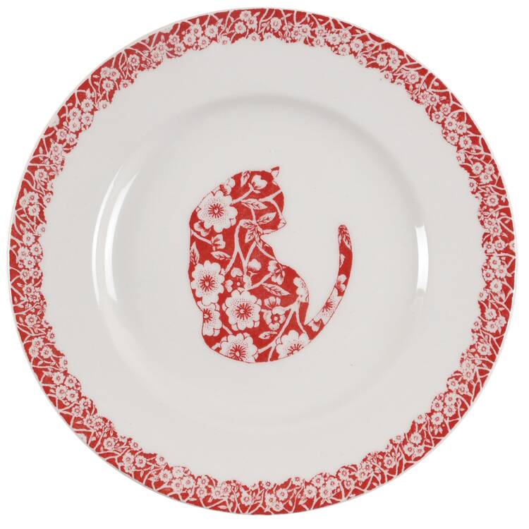 Calico Red Child's Plate