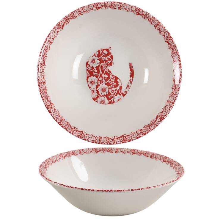 Calico Red Coupe Cereal Bowl