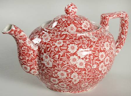 Calico Red Teapot & Lid