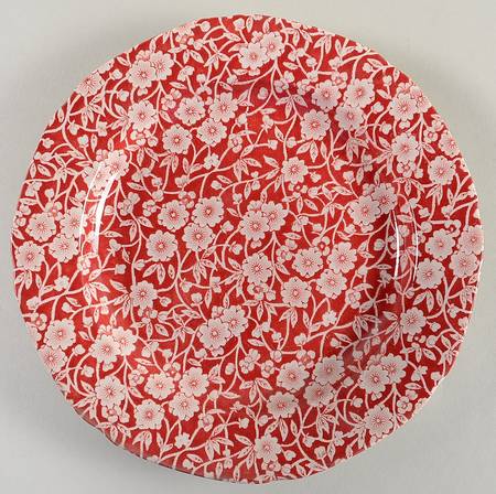 Calico Red Luncheon Plate