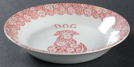 Calico Red Pet Bowl