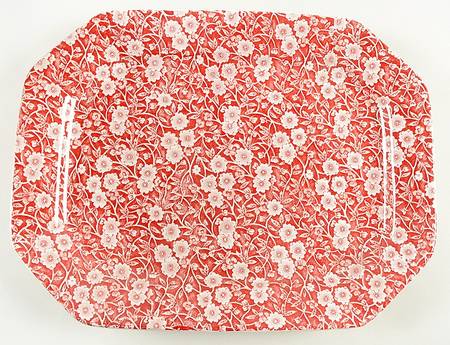Calico Red 13" Oval Serving Platter