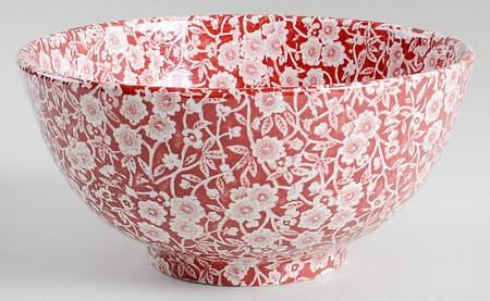Calico Red 8" Chinese Bowl