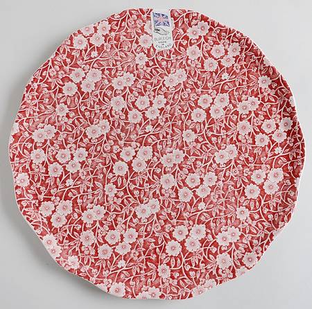 Calico Red Cake Plate