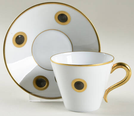 Ithaque Gold Flat Cup & Saucer Set