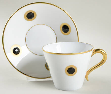 Ithaque Gold Flat Cup & Saucer Set