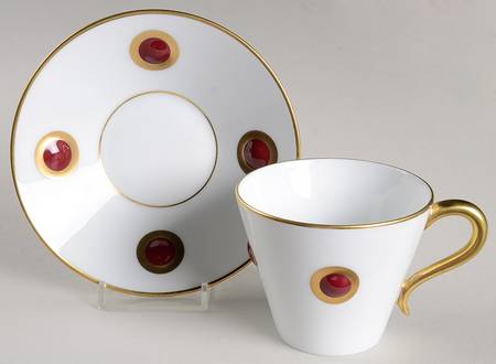 Ithaque Gold Flat Cup & Saucer Set