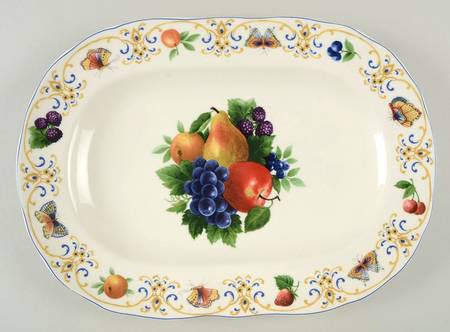 Butterfly Orchard 14" Oval Serving Platter