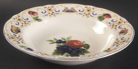 Butterfly Orchard Large Rim Soup Bowl
