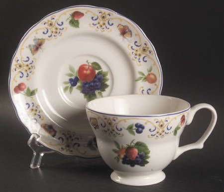 Butterfly Orchard Footed Cup & Saucer Set