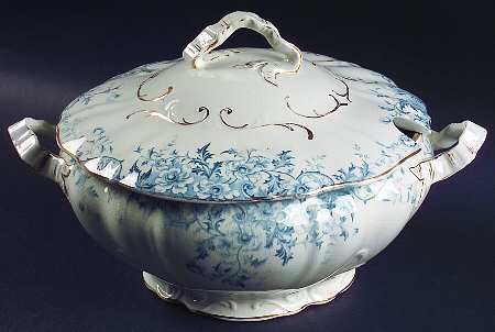 Windflower Gray Blue Tureen &  Lid