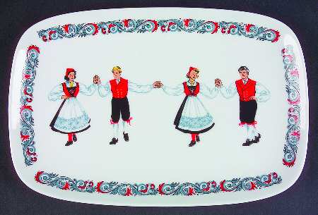 Hardanger Dancers 10" Rectangular Serving Platter