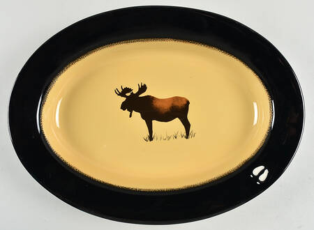 Brushwerks Moose 16" Oval Serving Platter