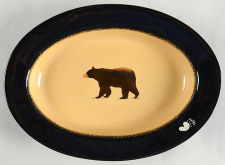 Brushwerks Bear 16" Oval Serving Platter