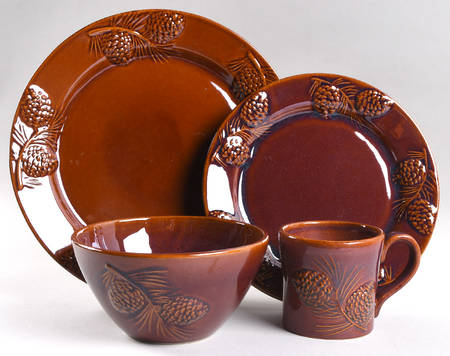 Fusion Pinecone 4 Piece Place Setting