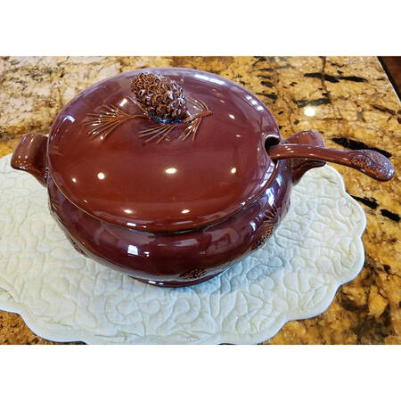 Fusion Pinecone Tureen & Lid w/Ladle