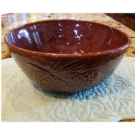 Fusion Pinecone 11" Large Salad Serving Bowl