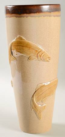 Fusion Trout 13" Vase