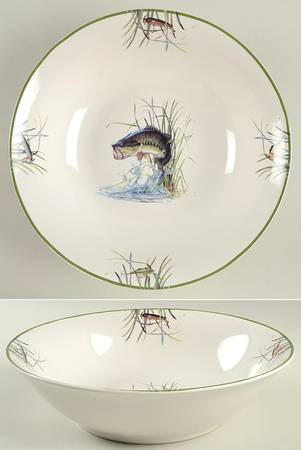 Largemouth Bass 10" Round Serving Bowl
