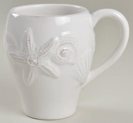 Seahorse and Seashell Menagerie White Mug