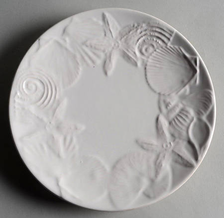 Seahorse and Seashell Menagerie White Salad Plate