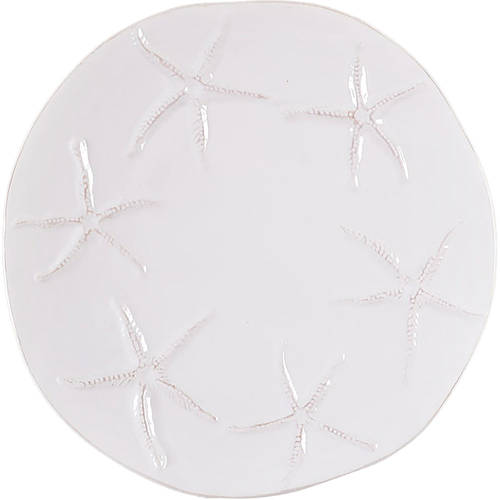 Seahorse and Seashell Menagerie White Salad Plate