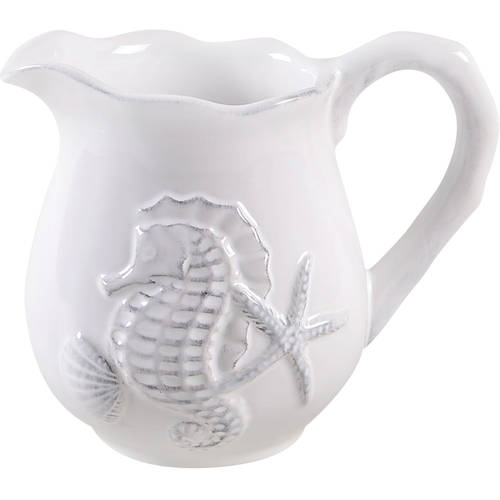 Seahorse and Seashell Menagerie White Creamer