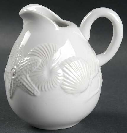 Seahorse and Seashell Menagerie White Creamer