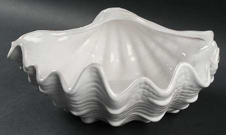 Seahorse and Seashell Menagerie White 11" Figural Serving Bowl