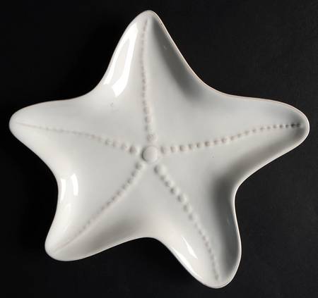 Seahorse and Seashell Menagerie White Appetizer Plate
