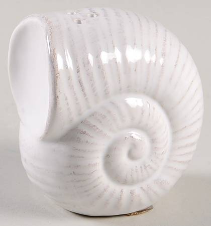 Seahorse and Seashell Menagerie White Figural Pepper Shaker