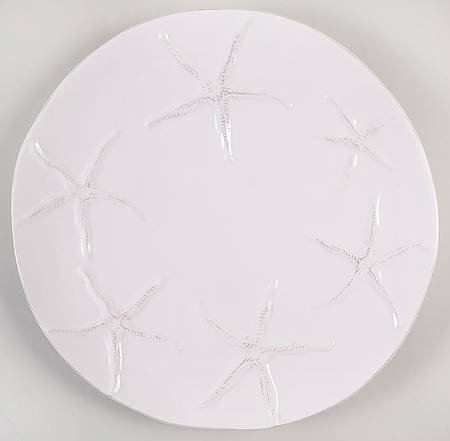 Seahorse and Seashell Menagerie White Dinner Plate by Blue Sky