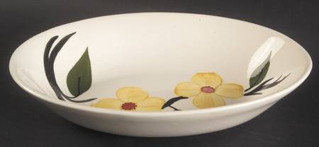Southern Dogwood (Yellow) 9" Oval Vegetable Bowl