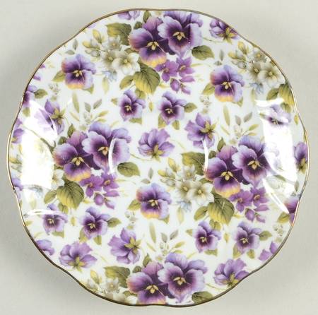 Pansy Chintz Saucer