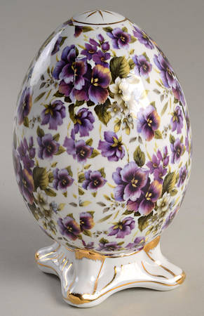 Pansy Chintz Large Decorative Egg