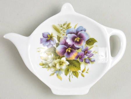 Pansy Chintz Tea Bag Holder