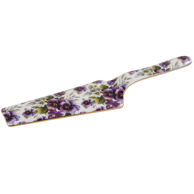 Pansy Chintz Solid Ceramic Pie/Cake Server