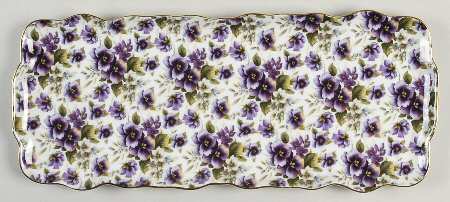 Pansy Chintz Large Sandwich Tray