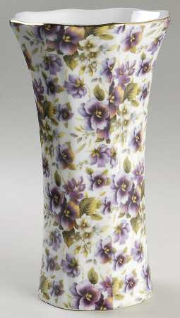Pansy Chintz 8" Vase