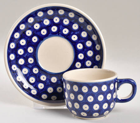 True Blue Flat Cup & Saucer Set
