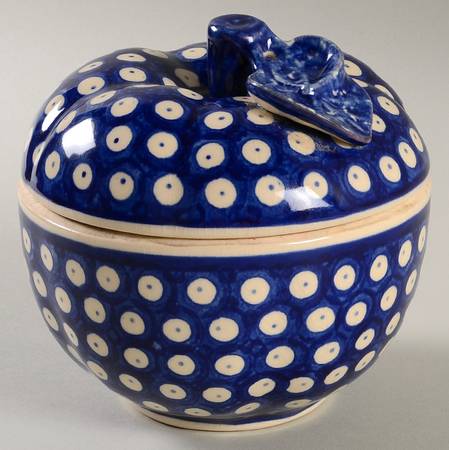 True Blue Small Baked Apple with Lid