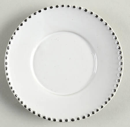 Antique Beads White Saucer