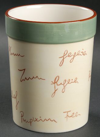 Fruit Writing (Green Band) Utensil Holder