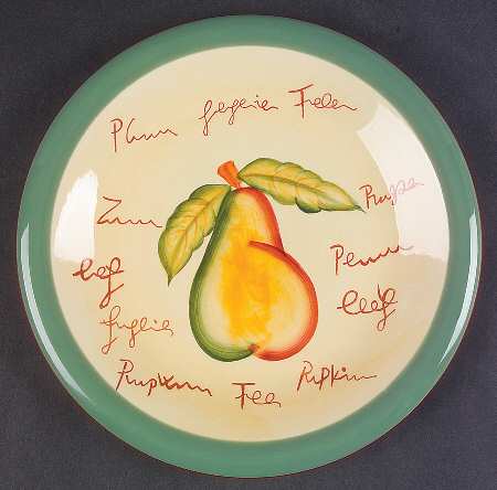 Fruit Writing (Green Band) Salad Plate