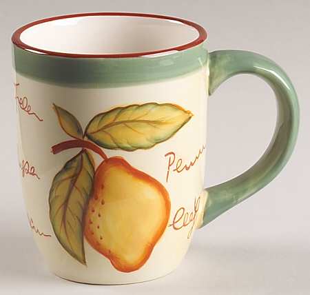 Fruit Writing (Green Band) Mug