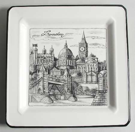 Cities Dinner Plate by Brunelli