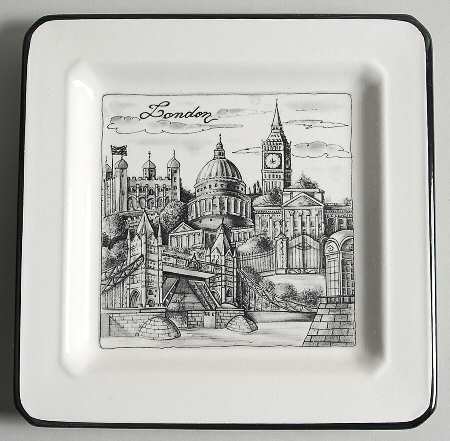 Cities Salad Plate by Brunelli