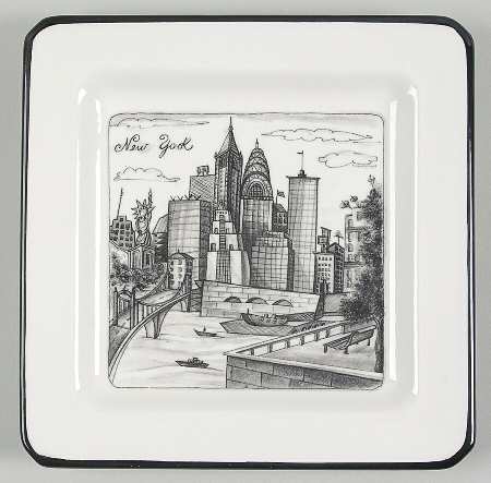 Cities Salad Plate